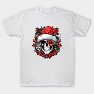 Christmas Celebration with a Skull Twist T-Shirt